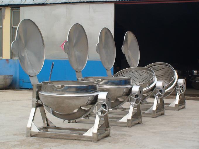 Bouilloire revêtue de vapeur d'acier inoxydable de l'industrie alimentaire avec le mélangeur/grattoir